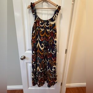 Papa Vancouver Print Maxi Crepe Dress
